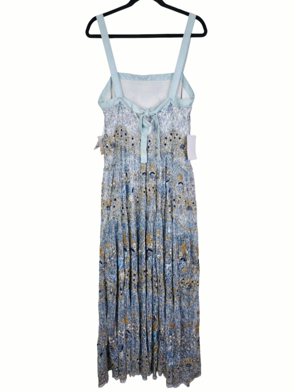 Free People Goldie Dress Porcelain Embroidered Beaded Floral Maxi NWT Size S - Picture 7 of 14
